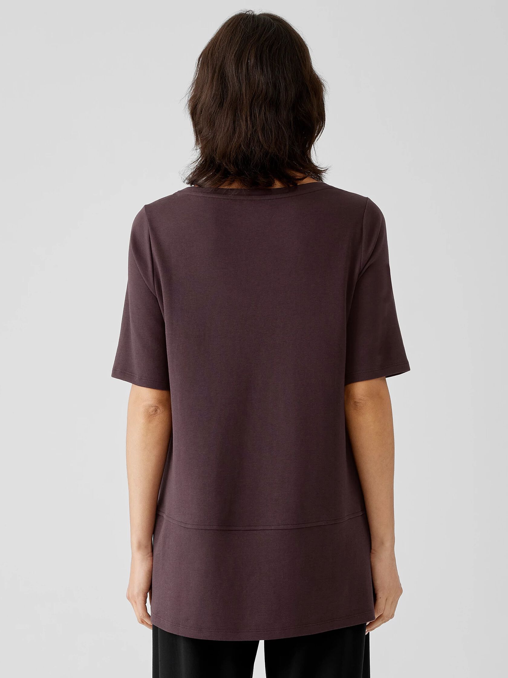 Organic Cotton Interlock Boatneck Top
