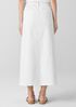 Garment-Dyed Organic Cotton Denim A-Line Skirt