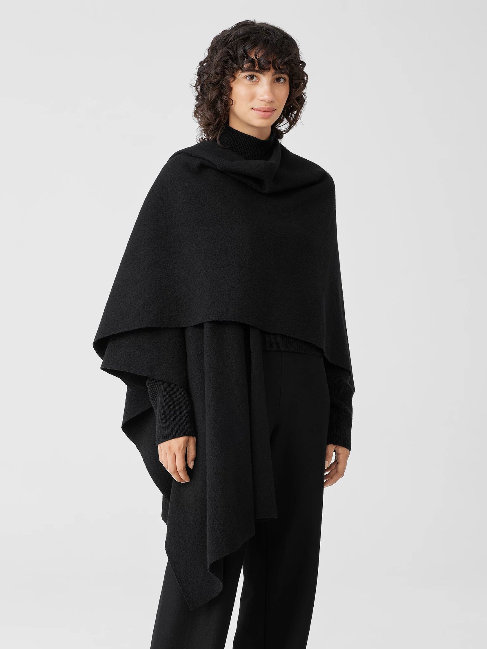 Lightweight Boiled Wool Serape in Responsible Wool