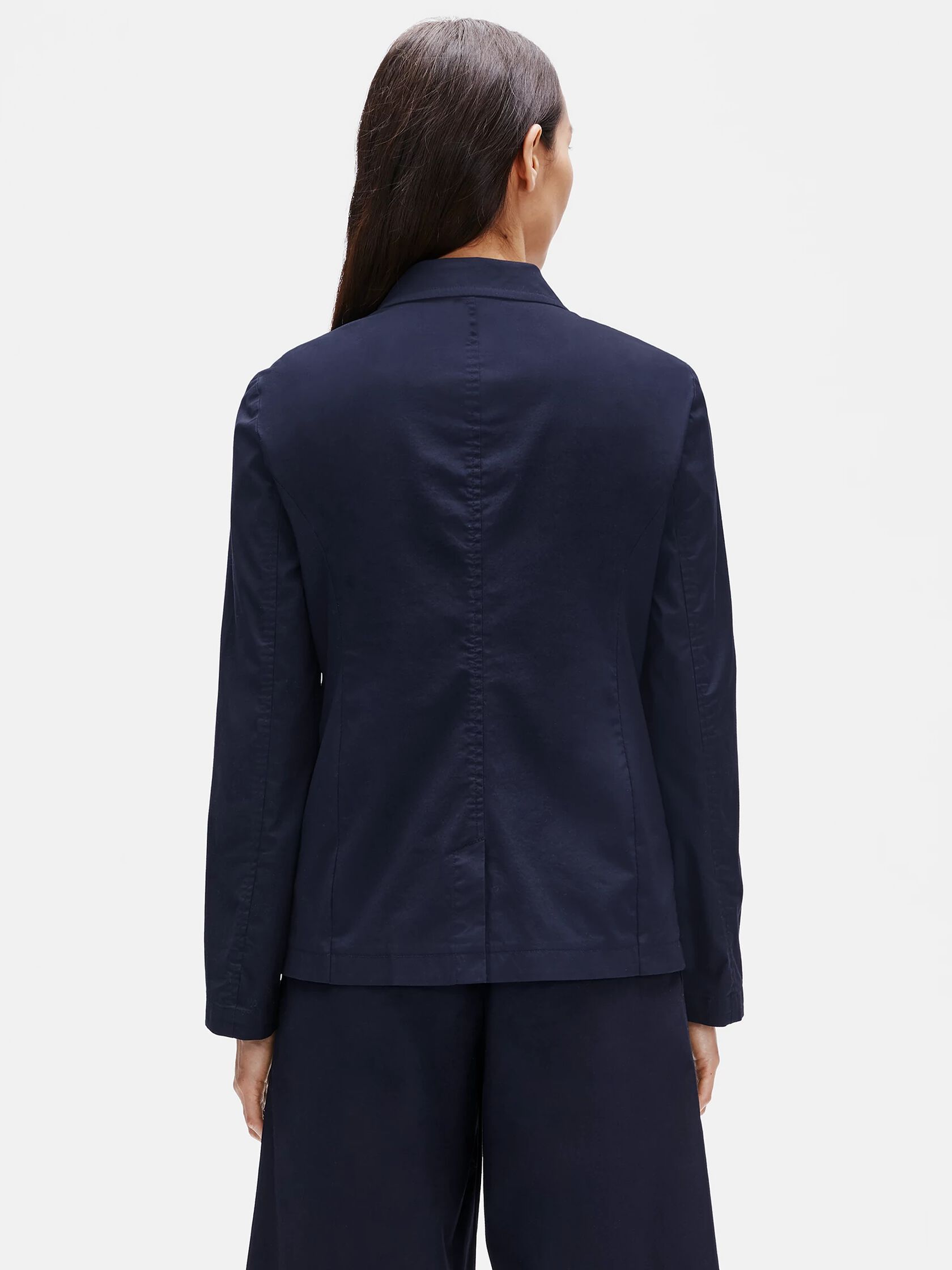 Organic Cotton Poplin Shaped Blazer