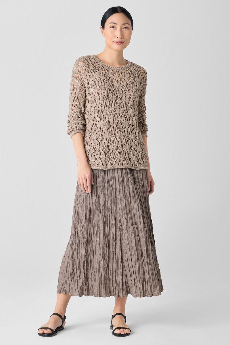 Crushed Silk Flared Skirt Crushed Silk Flared Skirt