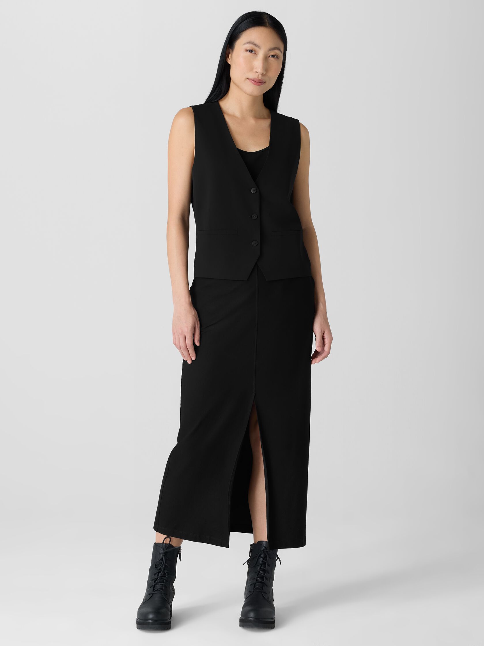 Silk Georgette Crepe Vest