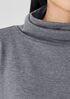 Cozy Brushed Terry Hug Funnel Neck Long Top