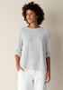 Striped Organic Linen Jersey Long-Sleeve Tee