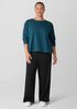 Cozy Brushed Terry Hug Round Neck Box-Top