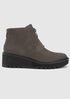 Casey Tumbled Nubuck Wedge Bootie