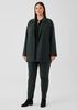 Washable Flex Ponte Notch Collar Long Blazer