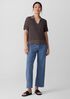 Cotton Stretch Denim Straight Jean