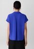 Silk Georgette Crepe Notch Collar Top
