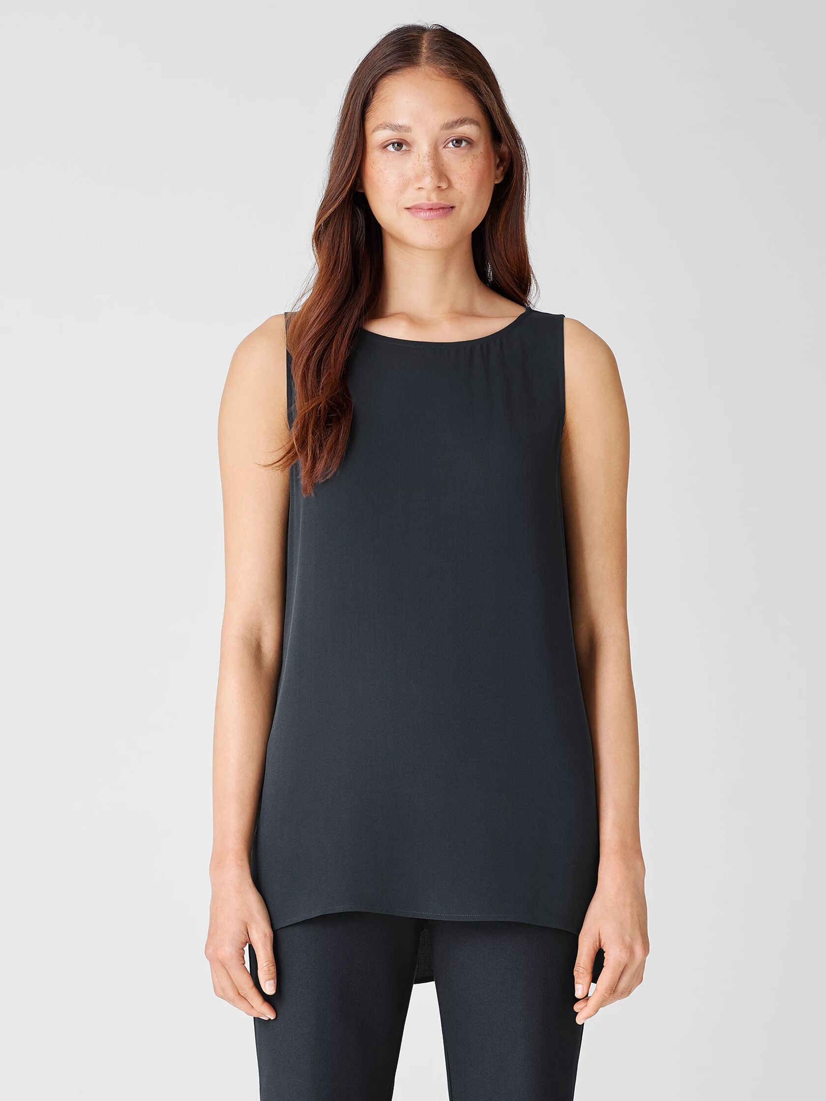 Silk Georgette Crepe Tank