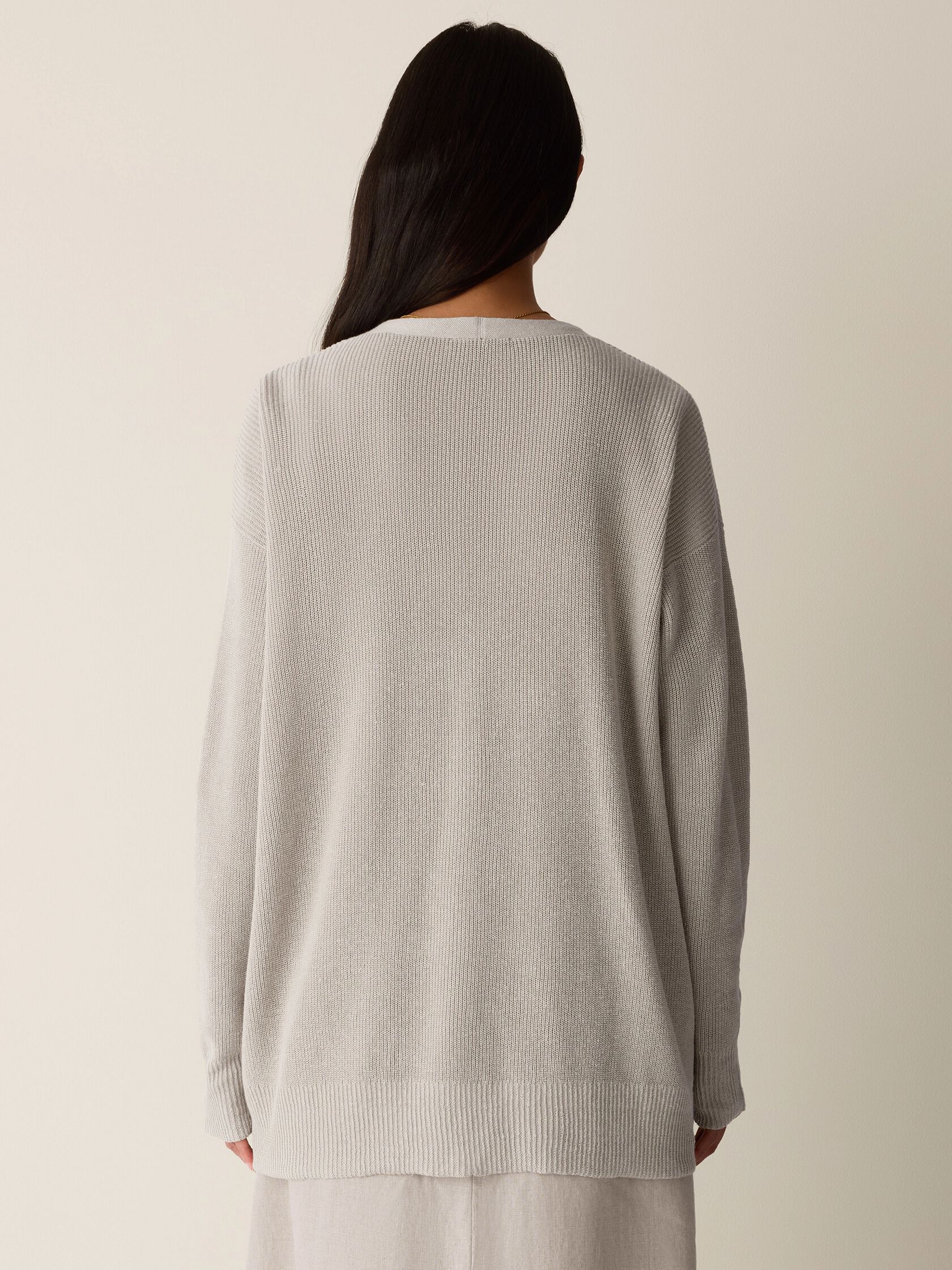 Organic Linen Cotton Slouchy Long Cardigan