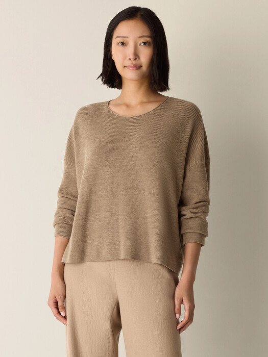 Merino Crew Neck Top in Regenerative Wool