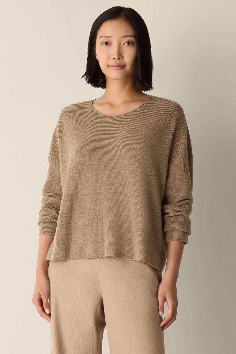 Merino Crew Neck Top in Regenerative Wool Merino Crew Neck Top in Regenerative Wool