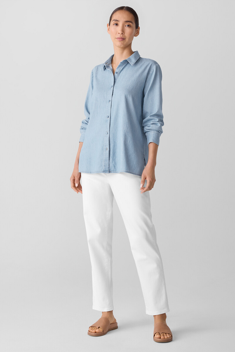 Airy Organic Cotton Twill Classic Collar Shirt Airy Organic Cotton Twill Classic Collar Shirt