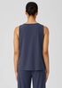 Stretch Jersey Knit Jewel Neck Tank