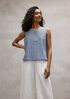 Organic Cotton Pucker Check Vest