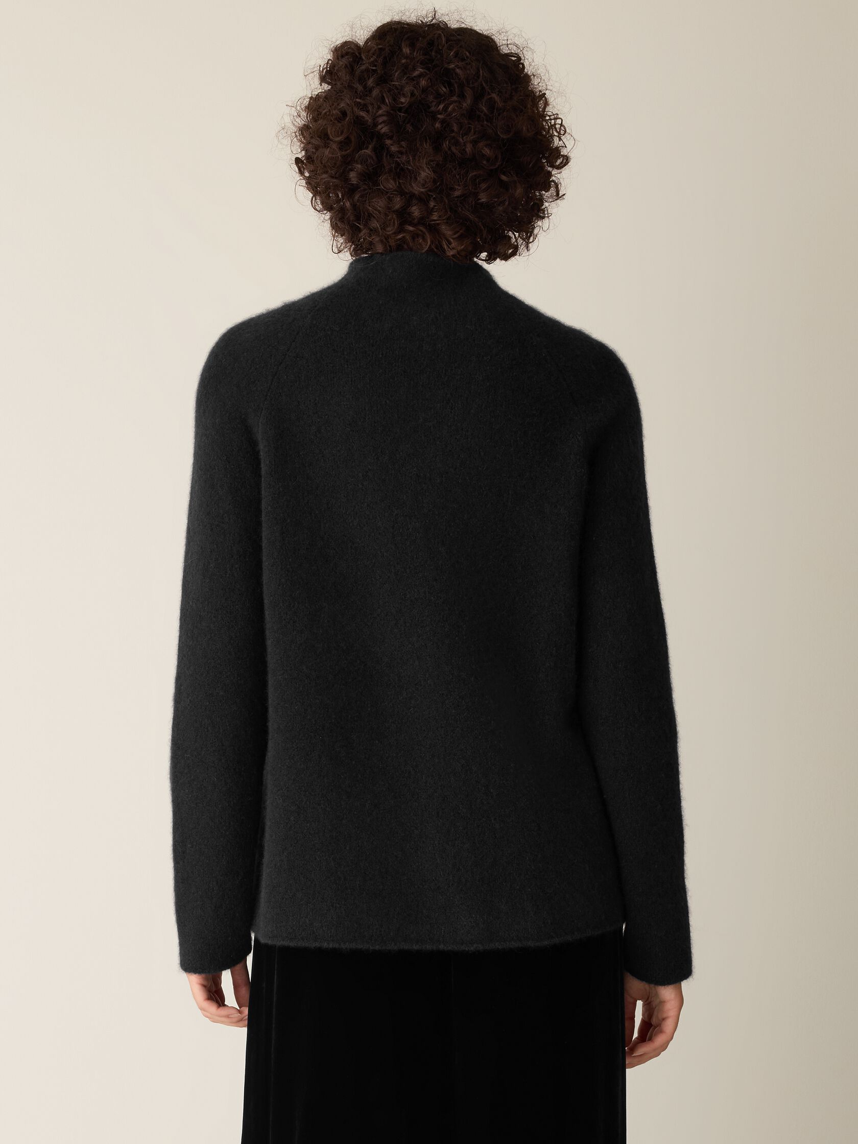 Cashmere Silk Boucle Bliss Turtleneck Top