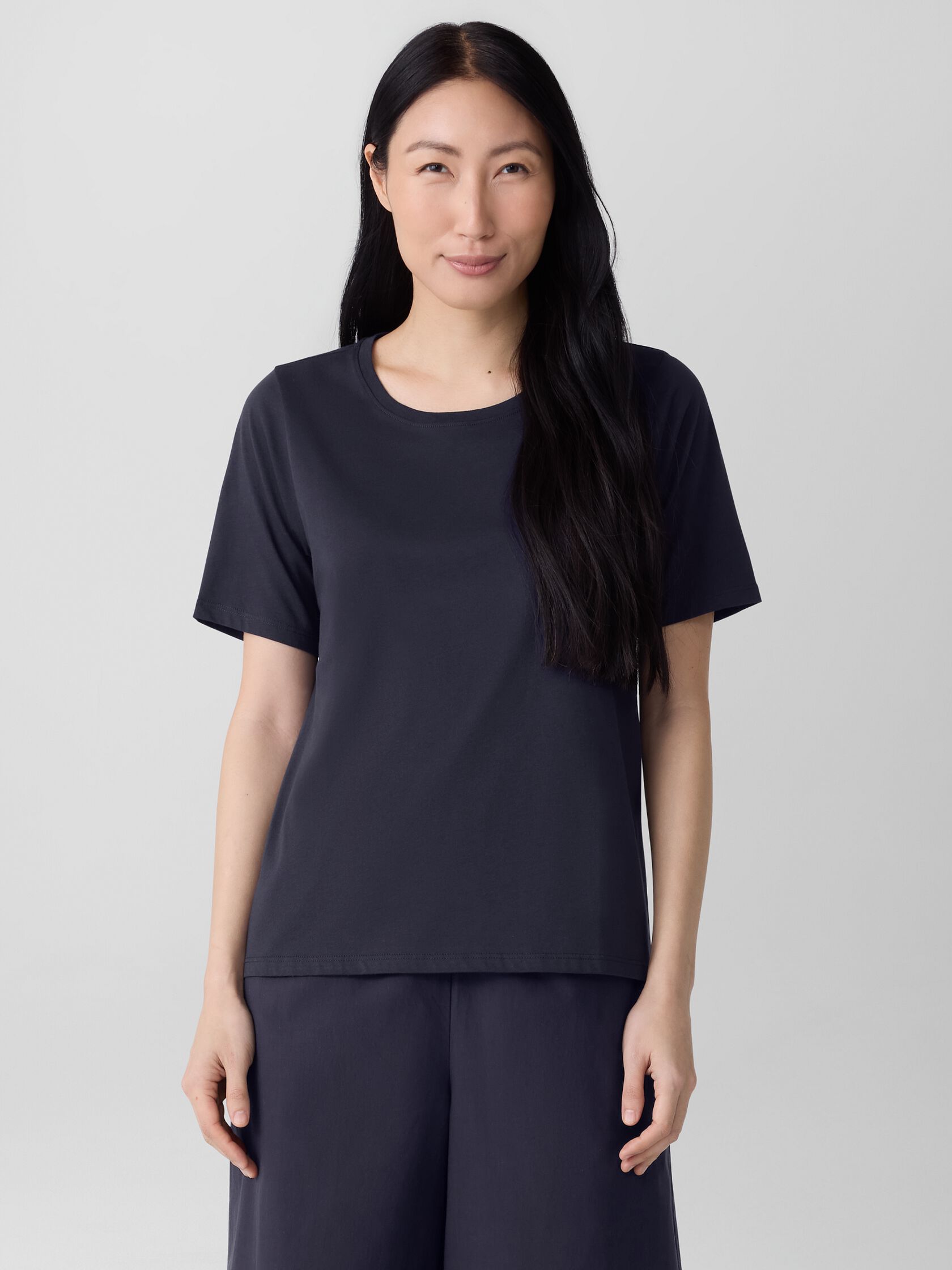 Organic Pima Cotton Jersey Round Neck Tee