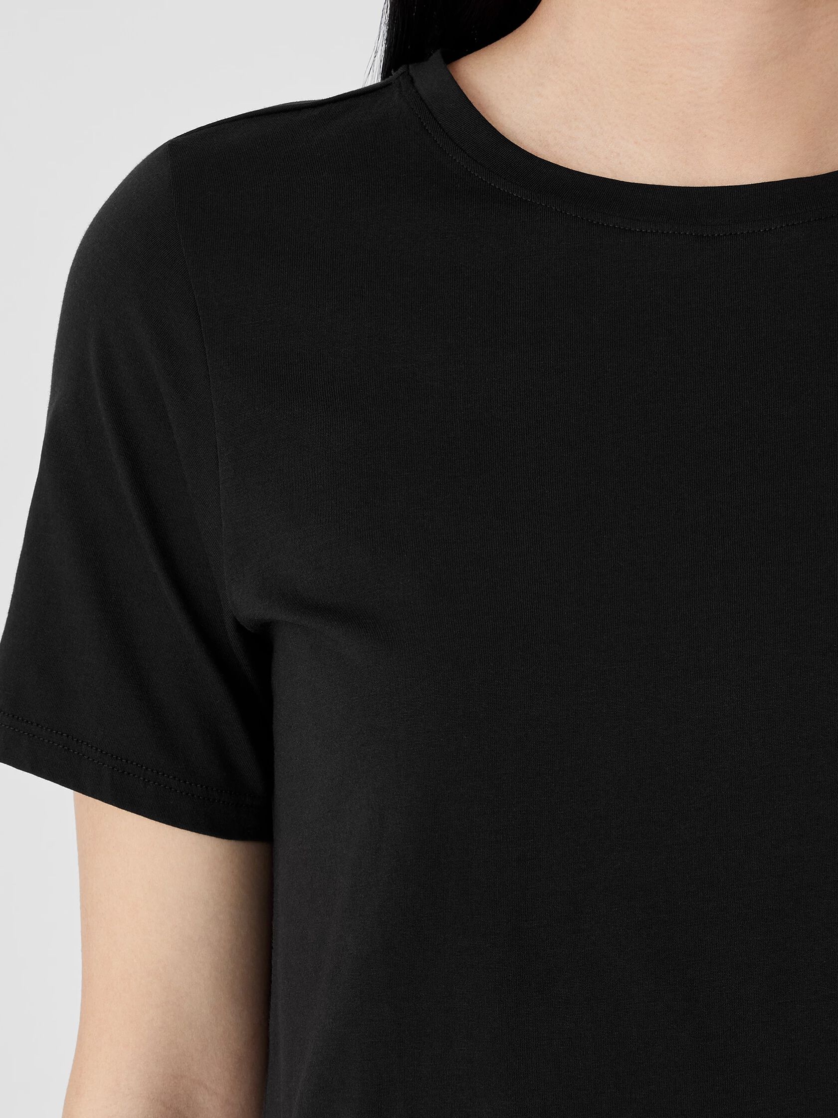 Organic Pima Cotton Jersey Round Neck Tee