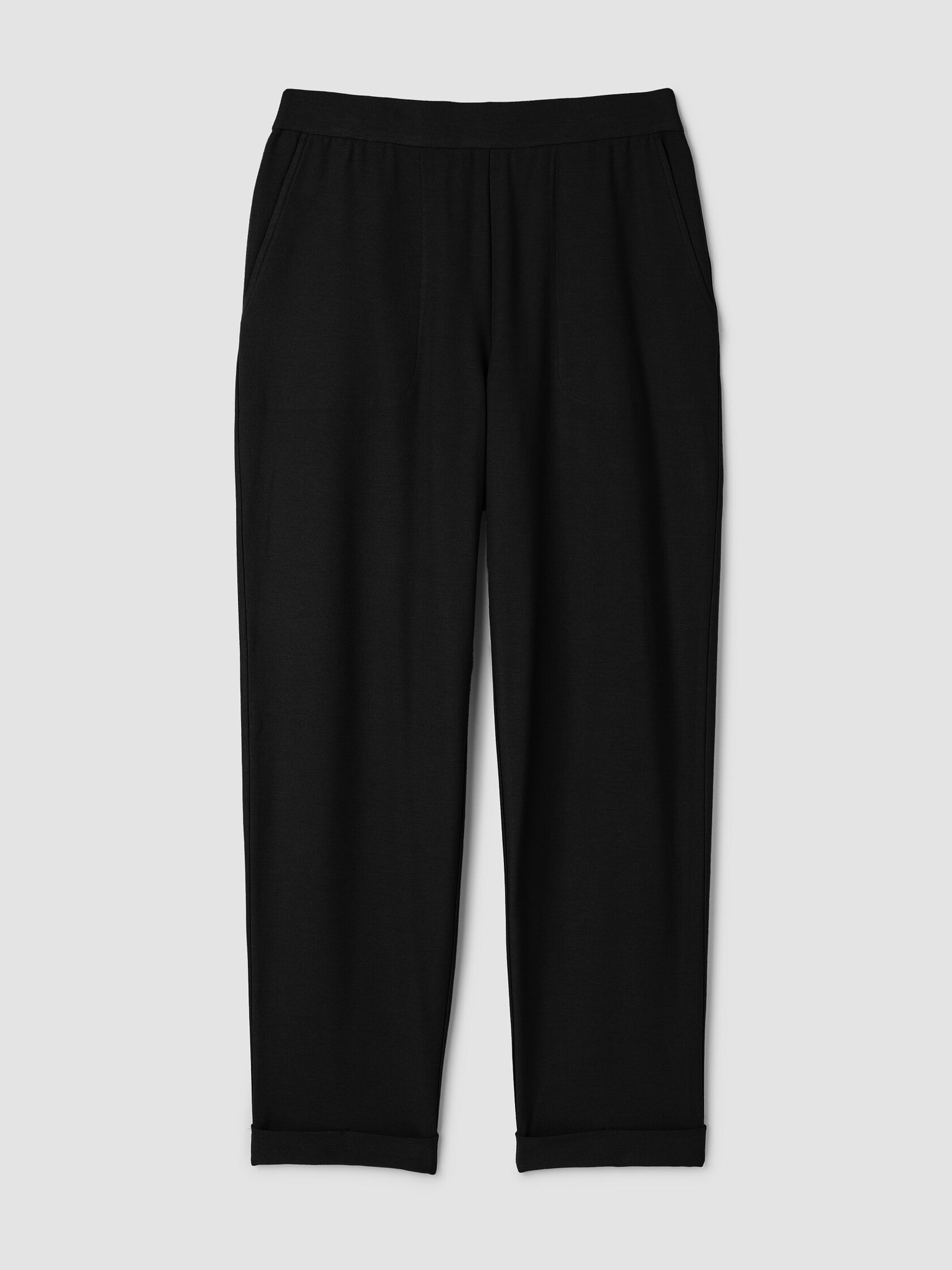 Washable Stretch Crepe Cuffed Pant