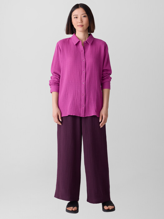 Organic Cotton Lofty Gauze Wide-Leg Pant