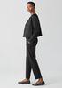 Quilted Silk Round Neck Jacket