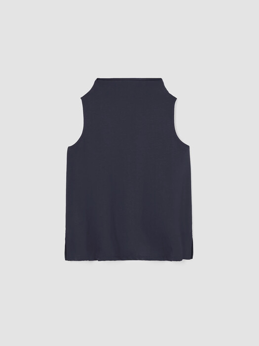 Pima Cotton Stretch Jersey Funnel Neck Tank