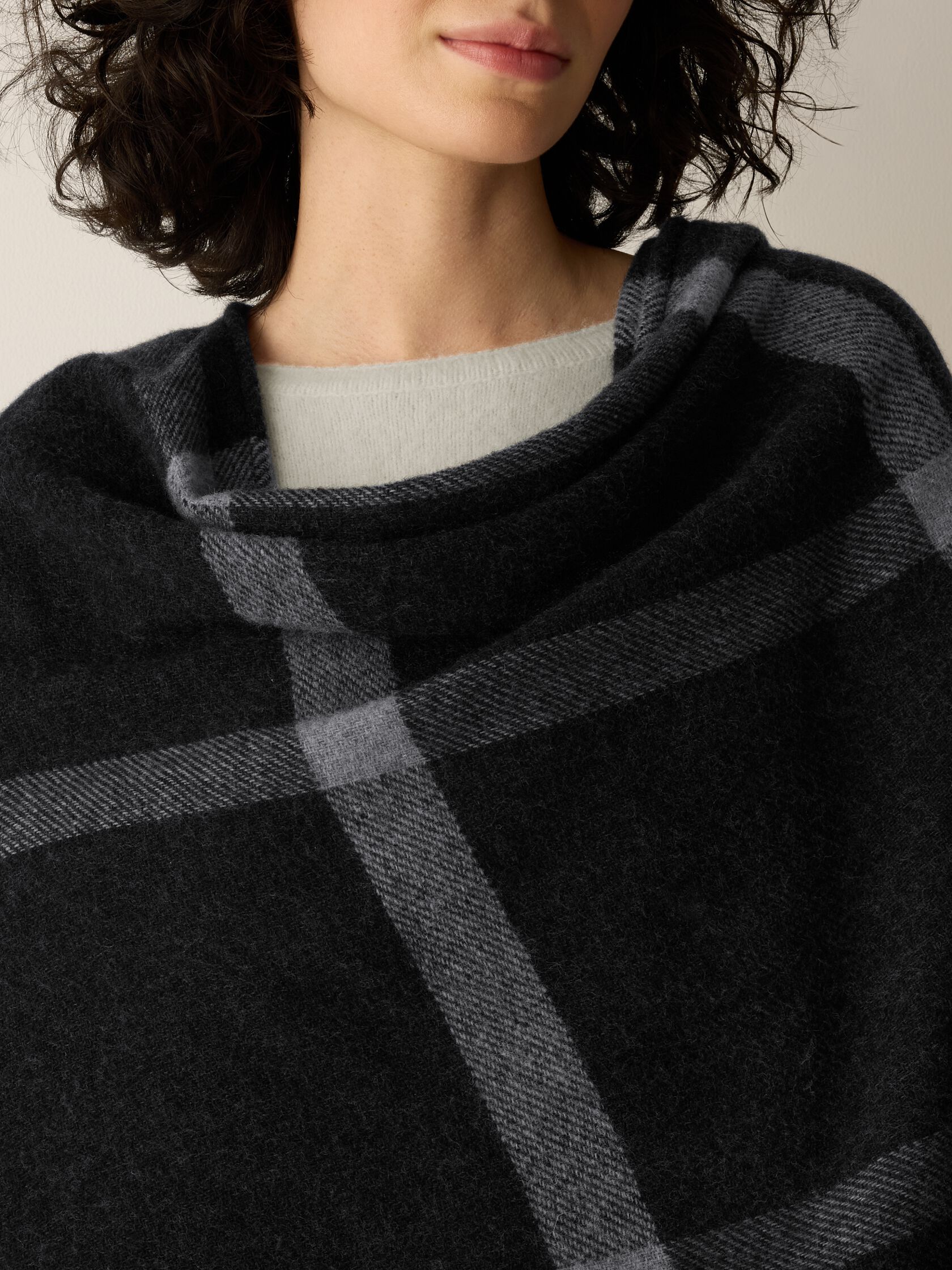 Soft Wool Plaid Serape