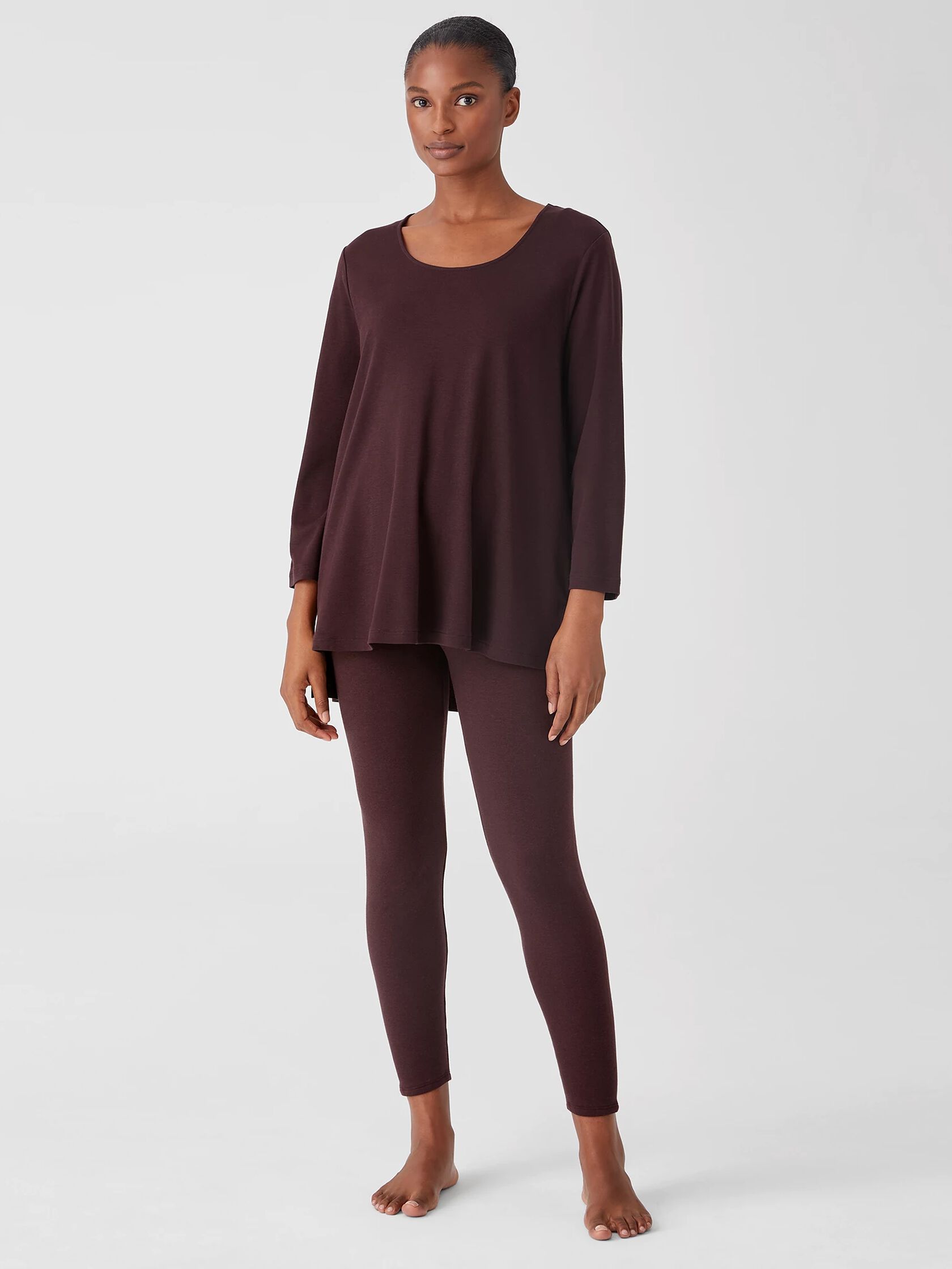 Cozy Brushed Terry Hug High-Waisted Sleep Leggings