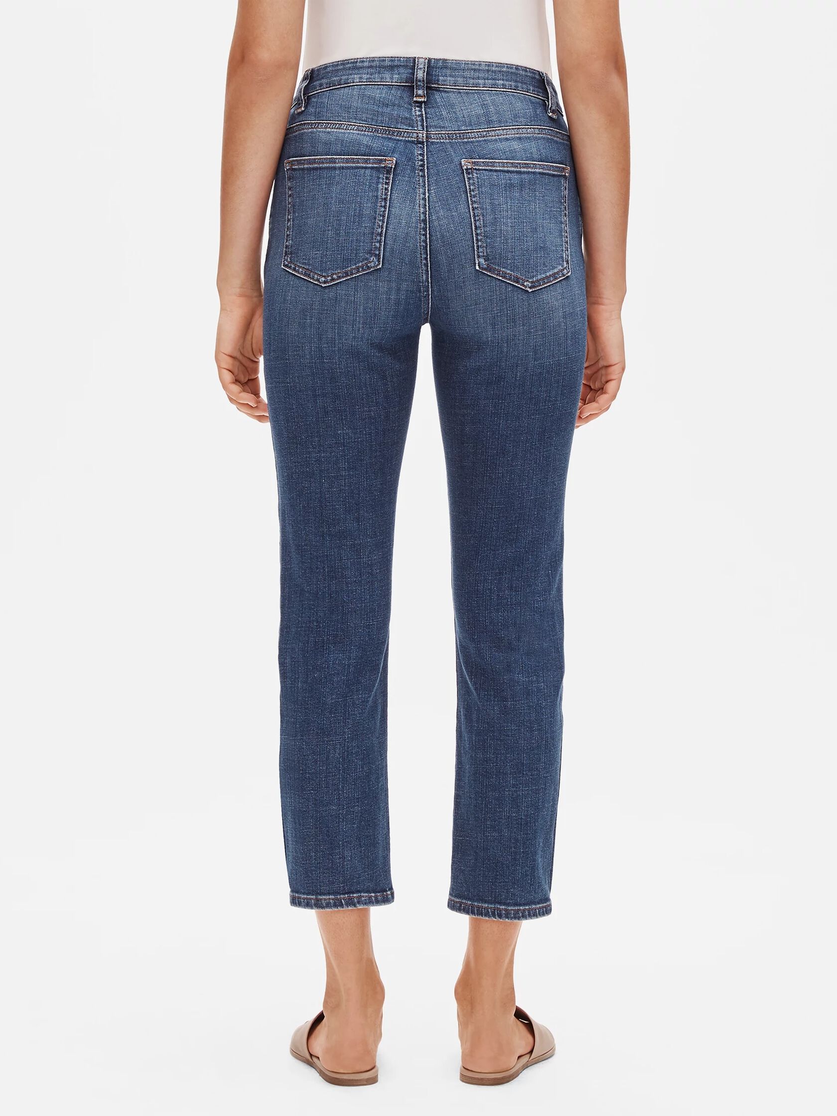 Organic Cotton Stretch Straight Ankle Jean