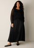 Textured Satin Bubble Hem Skirt