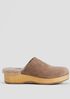 Shearling Clog in Suede