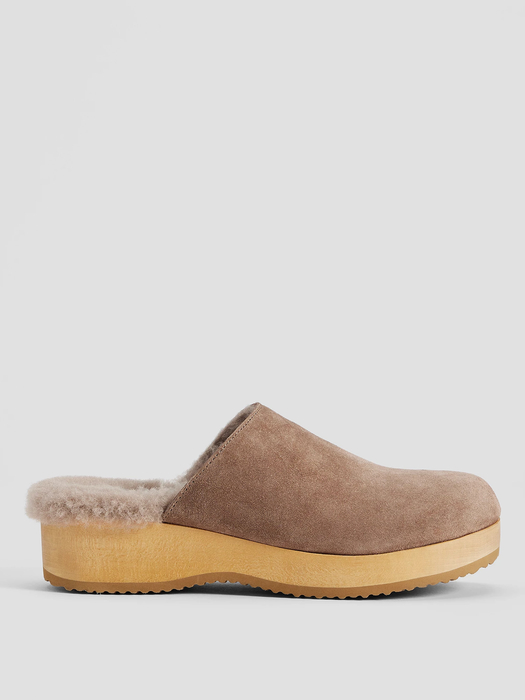 Shearling Clog in Suede