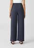 Organic Cotton Melange Crepe Wide-Leg Pant
