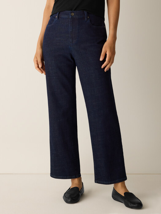 Cotton Stretch Denim Straight Jean