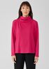 Cozy Brushed Terry Hug Funnel Neck Top