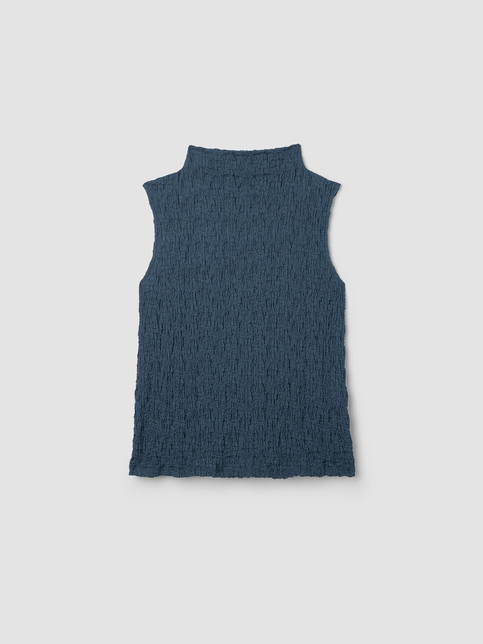 Bubble Jacquard Funnel Neck Top