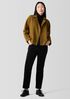Lightweight Boiled Wool Motorcycle Jacket in Regenerative Wool