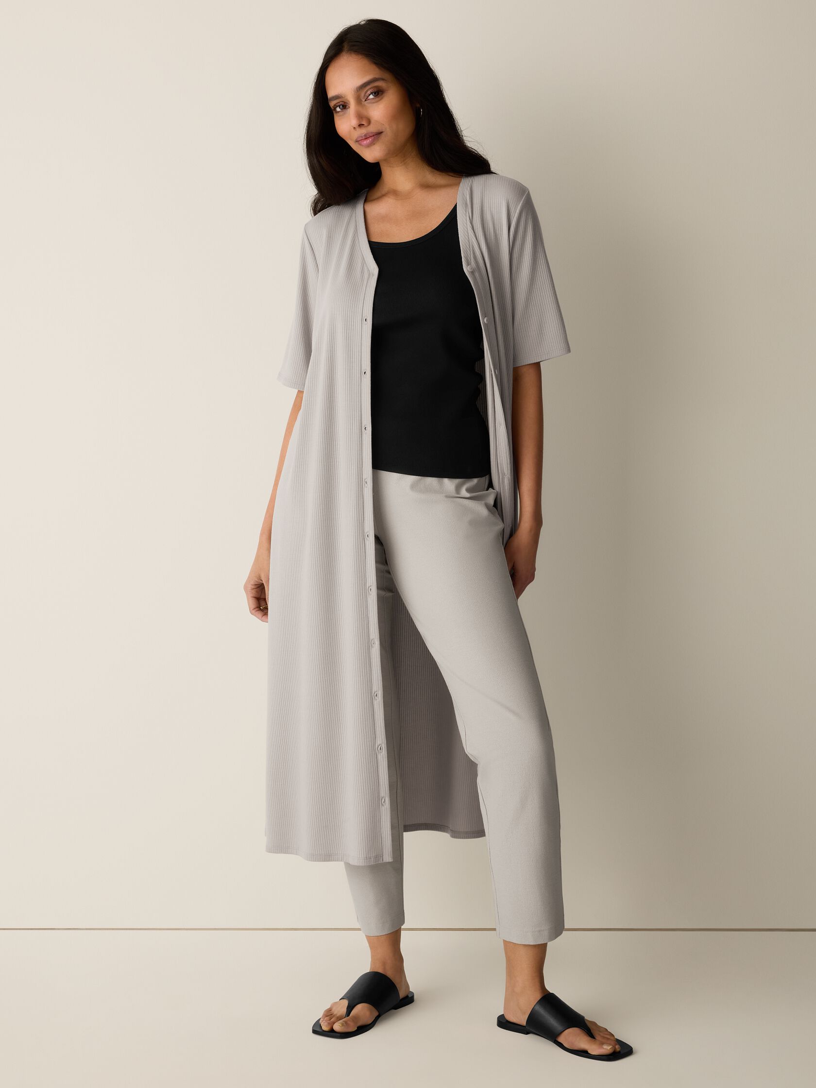 Washable Stretch Crepe Slim Pant