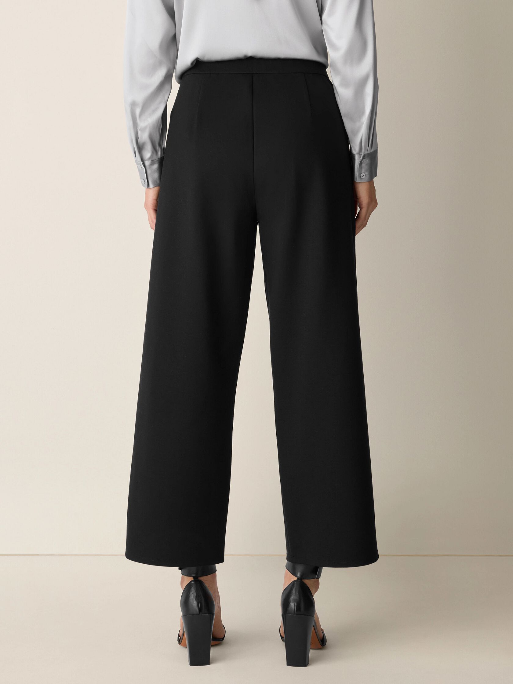 Washable Flex Ponte Wide-Leg Pant