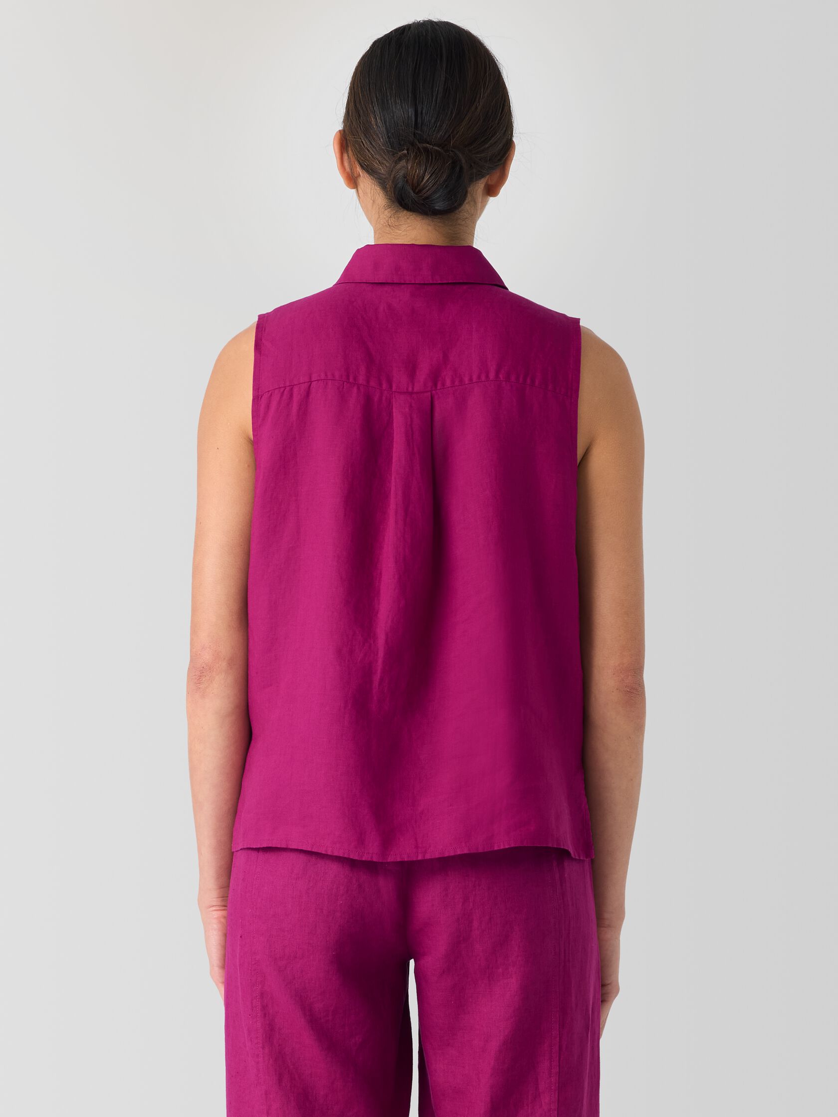 Organic Handkerchief Linen Sleeveless Shirt