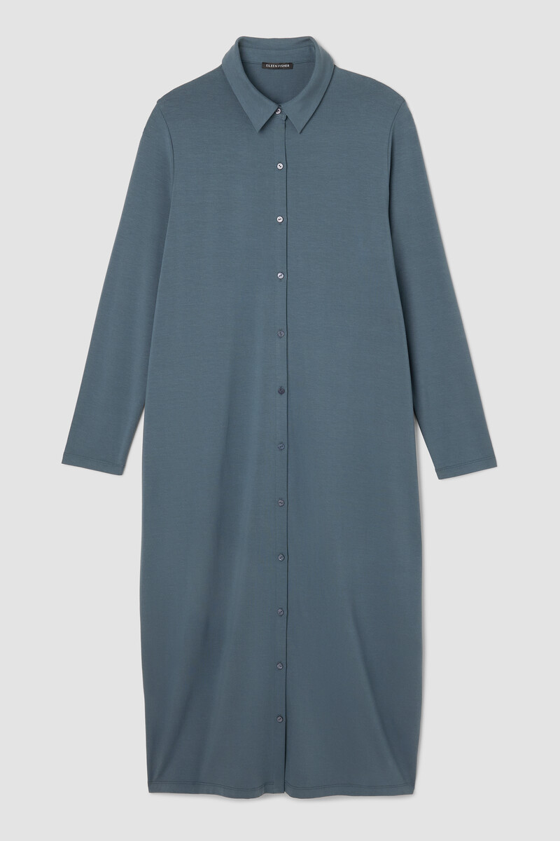 Stretch Jersey Knit Classic Collar Oval Dress Stretch Jersey Knit Classic Collar Oval Dress