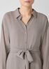 Sheer Silk Georgette Belted Shirt
