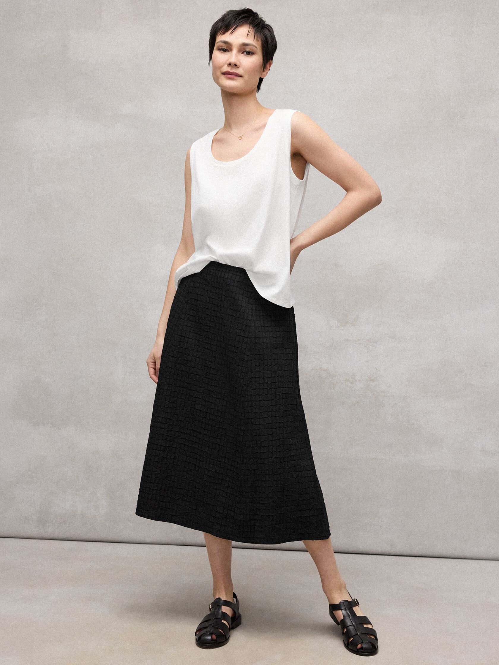 Organic Cotton Voile Box Skirt