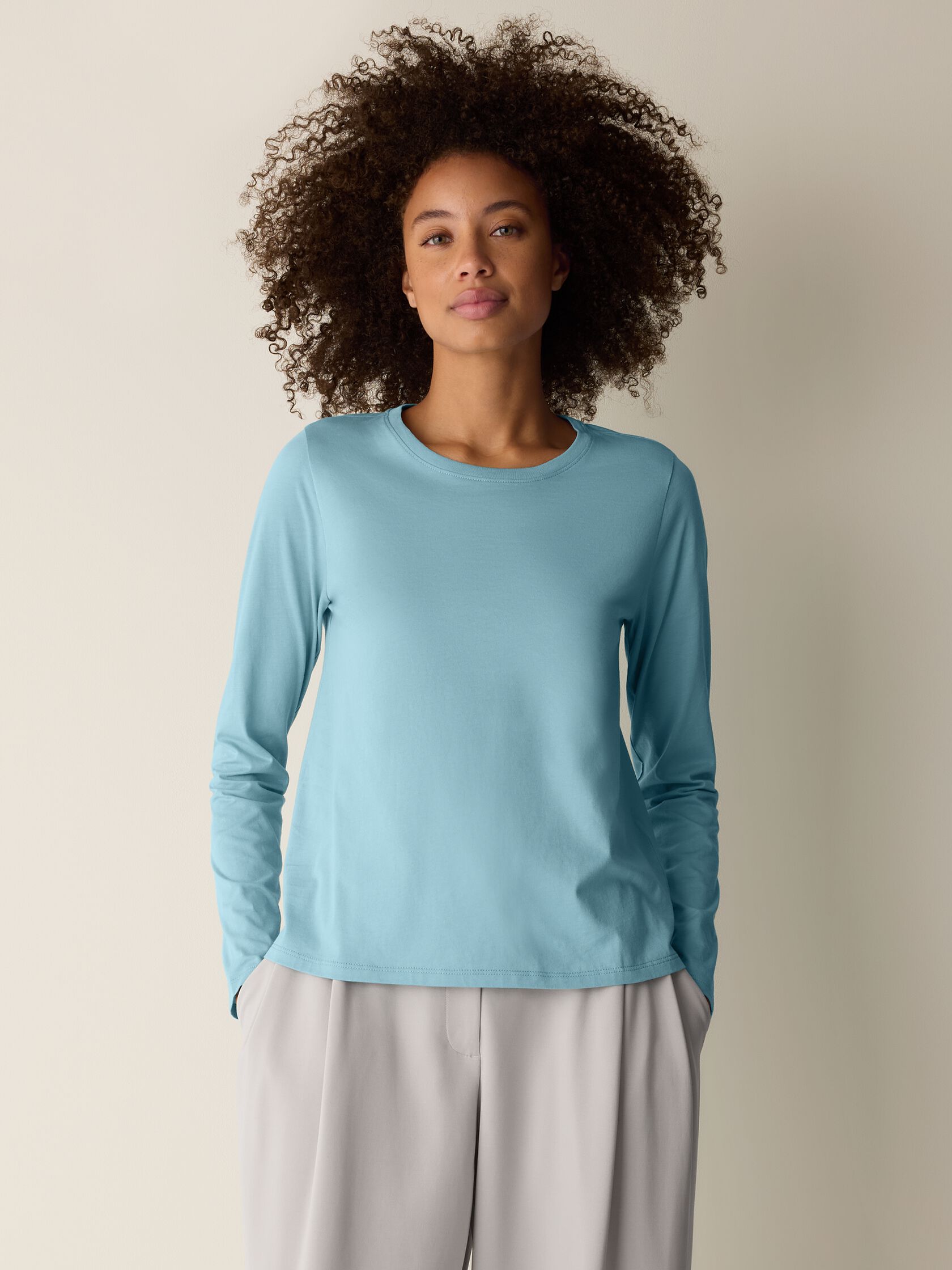 Organic Pima Cotton Jersey Long-Sleeve Tee