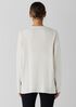 Textured Stretch Rib Round Neck Long-Sleeve Top