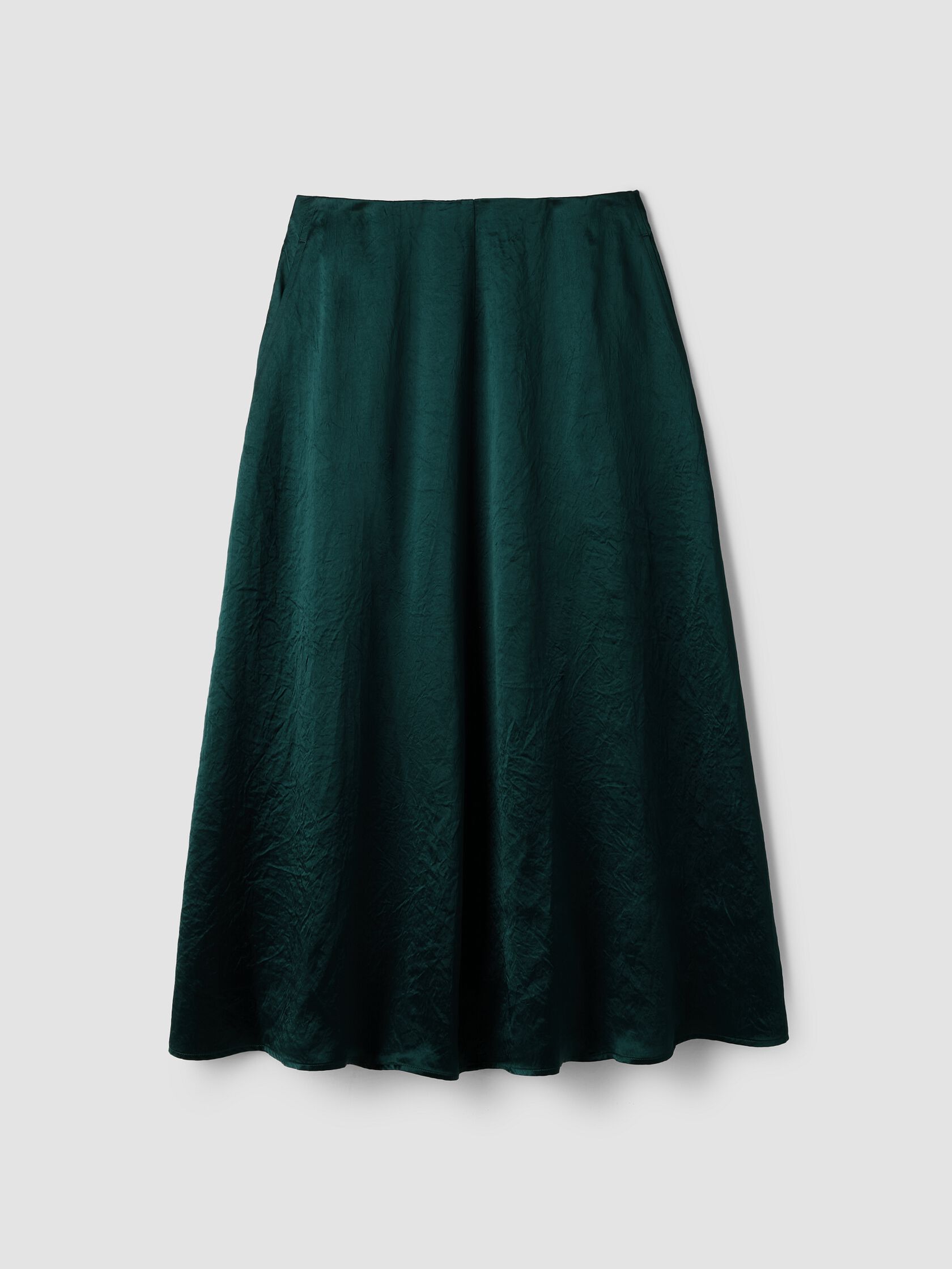 Textured Satin Half-Circle Skirt