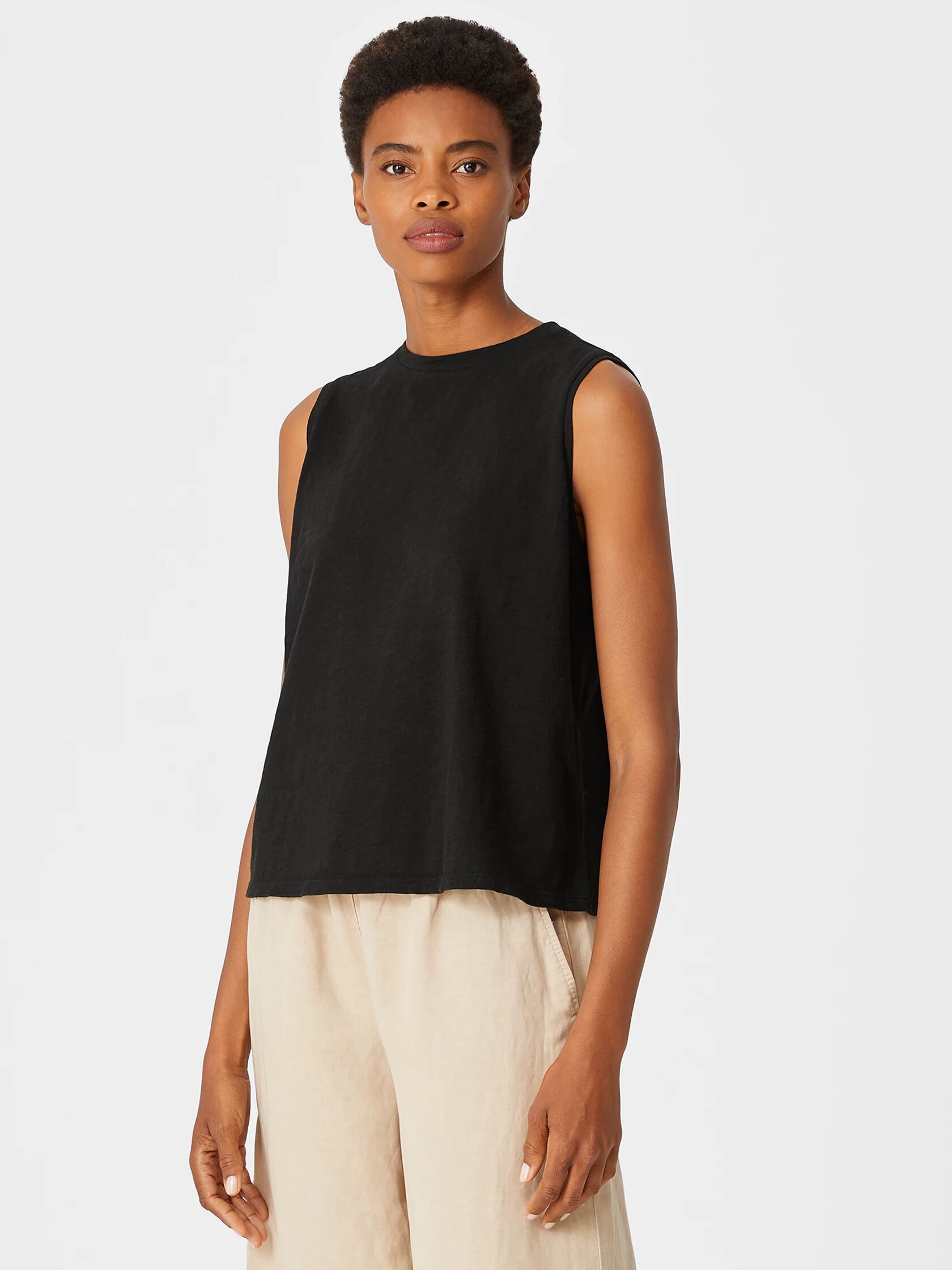 Organic Cotton Slub Crew Neck Tank