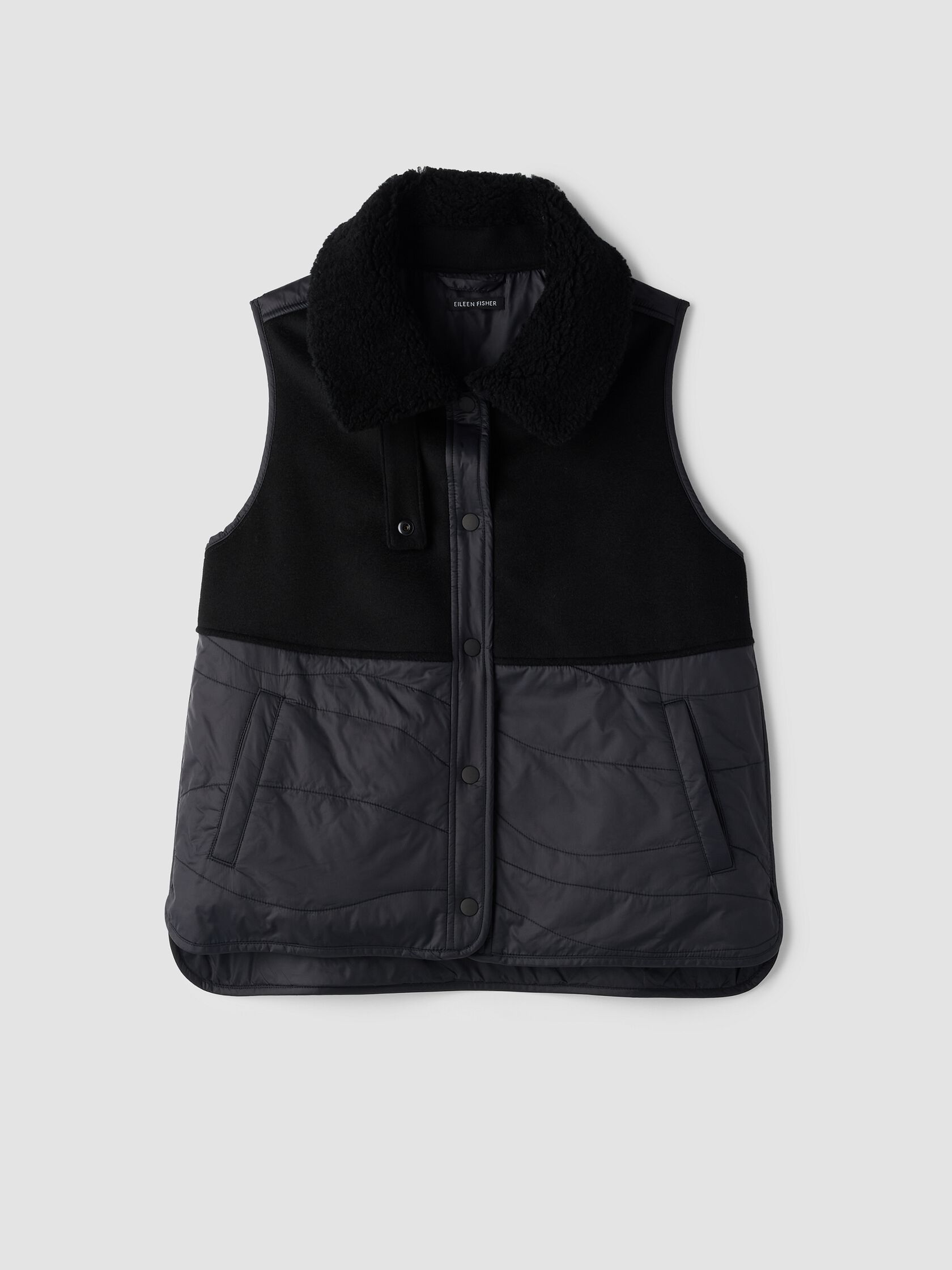 Eggshell Recycled Nylon Classic Collar Vest