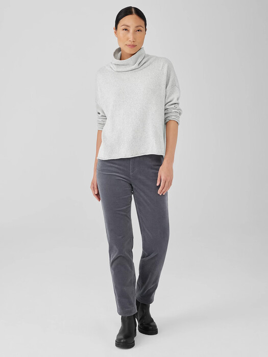 Cotton and Recycled Cashmere Turtleneck Box-Top
